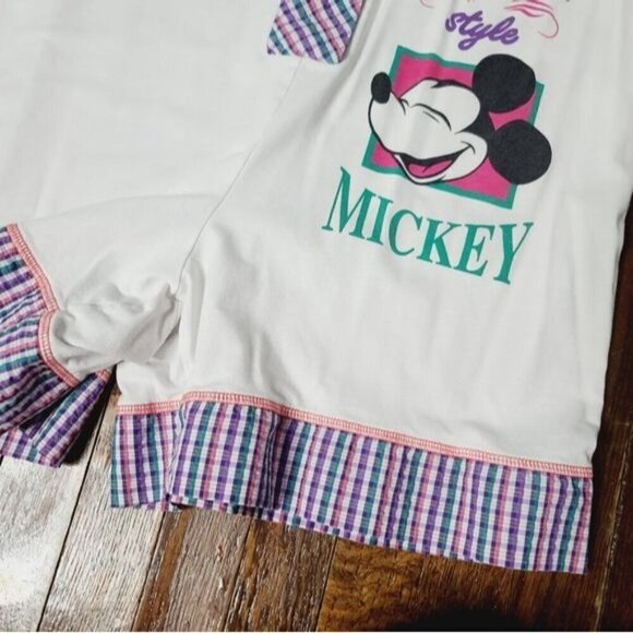 Vintage 90s Mickey & Co Sporty Mickey Mouse Romper Pajamas - Picture 9 of 16